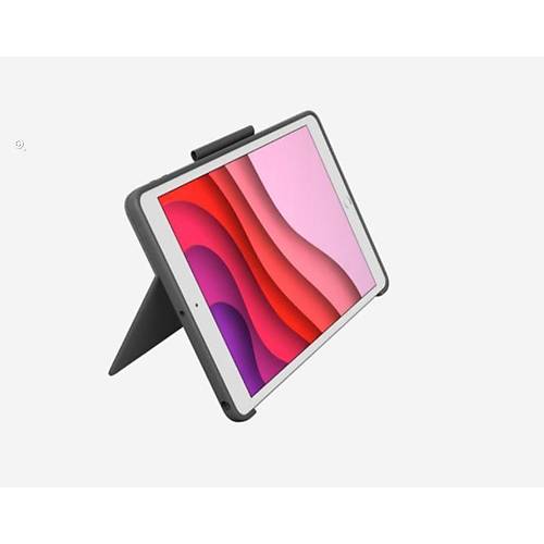 Logitech Combo Touch pad 10.2 n 7. Ve 8.Nesil le Uyumlu ok Ynl Klavyeli Kilif-Gri 920-009995