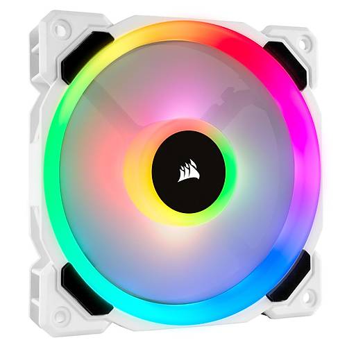 Corsair Co-9050091-Ww Ll120 Rgb 120 Mm Cift Rgb Renk Dngl Beyaz Pwm Fan