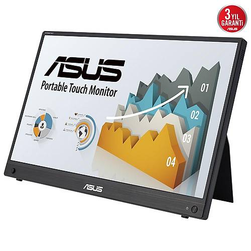 Asus Zenscreen Mb16Aht 15.6 Tasnablr Usb Monitr IPS 1920x1080 5Ms Mn Hdmi-Type-C 3Yl 10 Parmak Dokunmatk Dahl Batarya Eyecare Monitr
