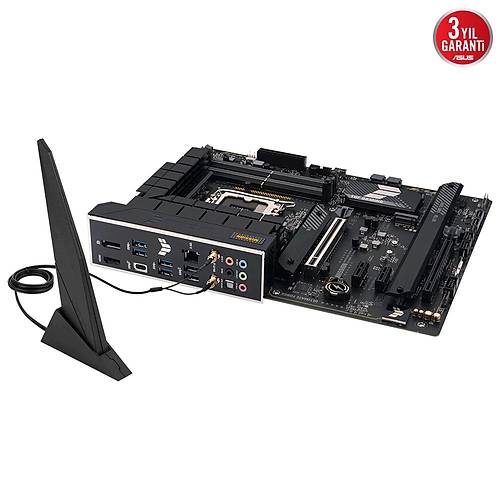 ASUS TUF GAMING H770-PRO WIFI Intel H770 LGA1700 DDR5 7200 DP HDMI 4x M2 USB3.2 AX WiFi + BT AURA RGB 2.5Gbit LAN ATX 128GBa kadar ram destei ASUS 5X TUF PROTECTION III