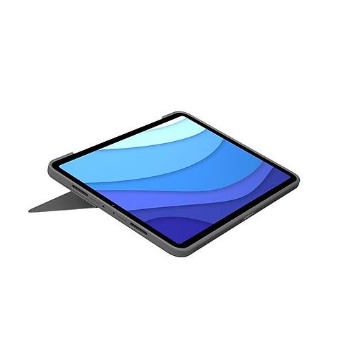 Logitech Combo Touch pad Pro 11 n 2. Ve 3. Nesil le Uyumlu ok Ynl Klavyeli Kilif - Gri 920-010136