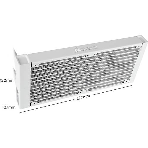 Corsair Cw-9060042-Ww Hydro Serisi H100 Rgb Platinum Se 240 Mm Beyaz Sivi slemci Sogutucusu (ntel 1200 1150 1151 1155 1156 1366 2011
