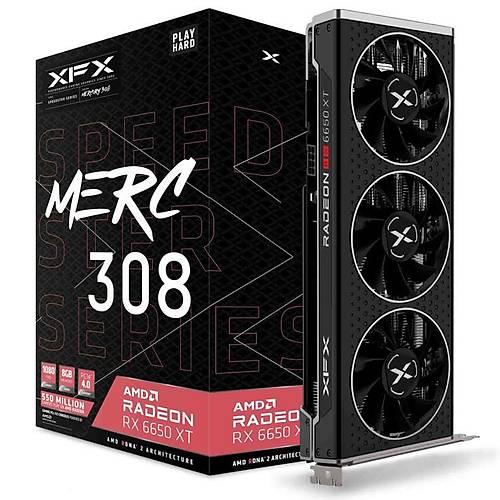 XFX Speedster MERC 308 AMD Radeon RX 6650 XT Black RX-665X8TBDY 8GB GDDR6 128Bit DX12 Gaming (Oyuncu) Ekran Kart