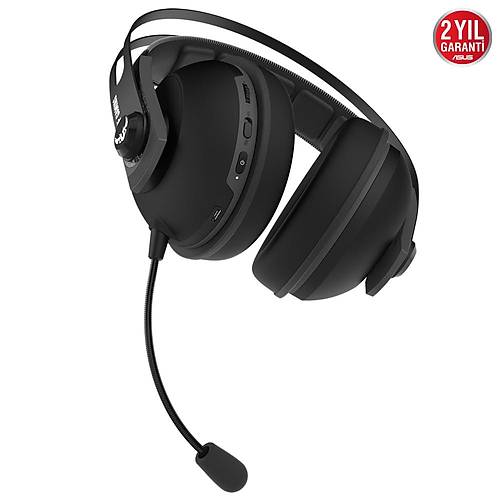 Asus Tuf Gaming H7 Wl Gun Metal Wireless Yellow 7.1 Oyuncu Kulakligi 53Mm Asus Src 15+ Saate Kadar Pil mr Pc Mac And Ps4