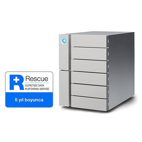 48TB LACIE STFK48000400 6BIG 2X THUNDERBOLT3 + USB 3.1 RAID 0/1/5/6/10/50/60 HARC DSK, 5 YIL DATA KURTARMA SERVS