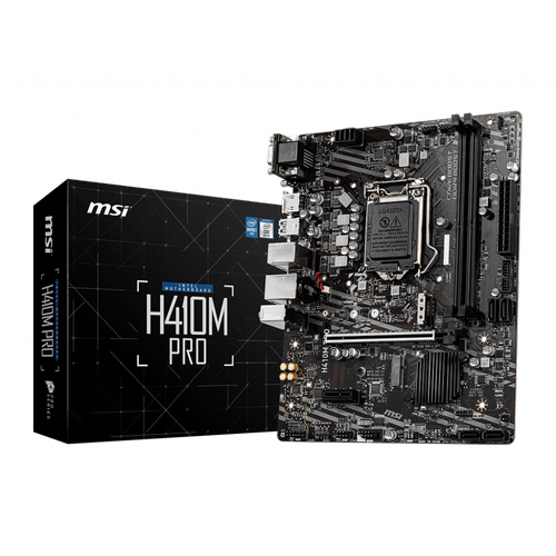 MSI H410M-PRO DDR4 2933MHz VGA DVI HDMI USB 3.1 mATX 1200p