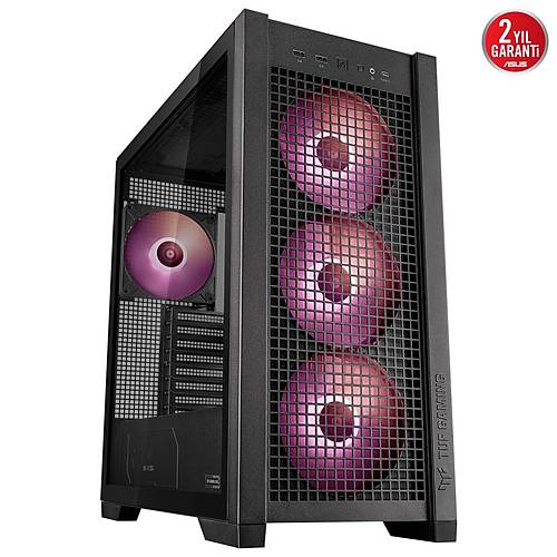 Asus Tuf Gaming GT302 ARGB Tempered Glass USB 3.2 Type-C E-ATX Mid Tower Siyah Kasa