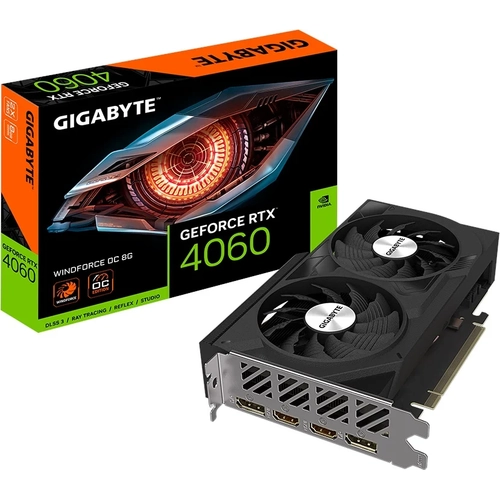 Gigabyte GeForce RTX 4060 Windforce OC 8G 8GB GDDR6 128 Bit DLSS 3 Ekran Kart GV-N4060WF2OC-8GD
