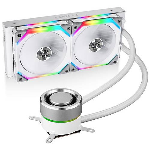 Lian Li Galahad AIO 240 UNI Fan SL Edition White 240mm RGB Beyaz lemci Sv Soutucu