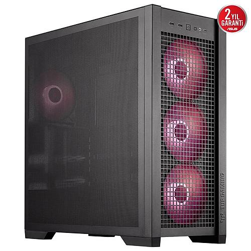 Asus Tuf Gaming GT302 ARGB Tempered Glass USB 3.2 Type-C E-ATX Mid Tower Siyah Kasa