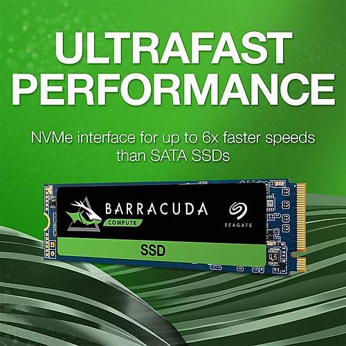 SEAGATE BARRACUDA 510 SSD 1TB ZP1000CM3A001 PCIe GEN3 X4 NVME M2 3.400MB/S OKUMA 2.000MB/S YAZMA HIZI