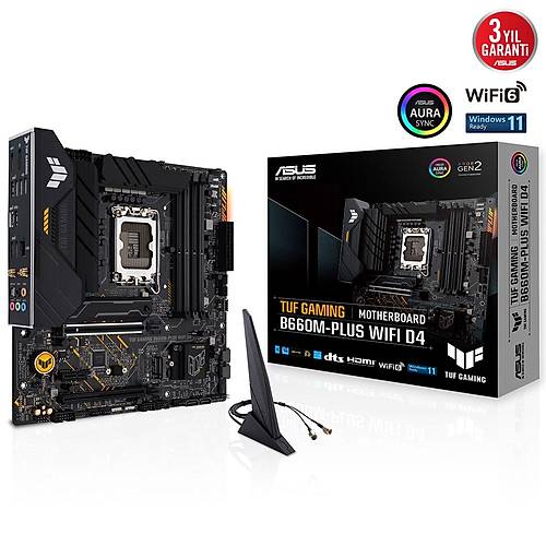 ASUS TUF GAMING B660M-PLUS WIFI D4 DDR4 5333MHz(OC) M.2 HDMI DP mATX 1700p