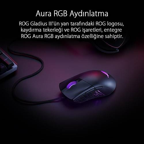 Asus Rog Gladius III 26000 DPI Optik RGB Kablolu Oyuncu Mouse (ROG-GLADIUS-III)