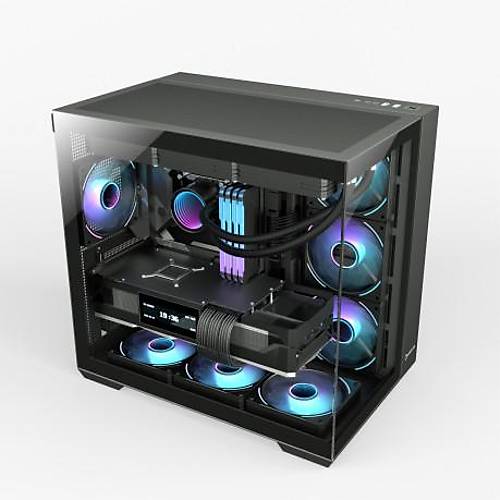 GamePower Warcry Prism 1x12Cm Siyah Fan Cam ATX Gaming Kasa