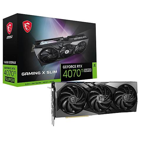 Msi Vga Geforce Rtx 4070 Ti Super 16G GamingxSlim Rtx4070 Ti 16Gb Gddr6X 192B Dx12 Pcie 4.0 X16 (3Xdp 1XHdmi)