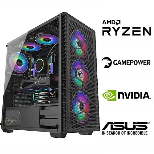 Teknogenetik Kronos/AMD Ryzen 5 3600 16GB TUF GAMING GTX 1660 Ti 6GB 480GB SSD Oyun Bilgisayar
