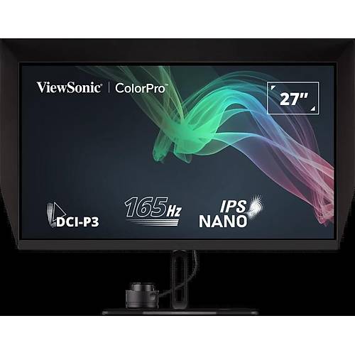 ViewSonic Vp2776 Profesyonel Monitr 27 3Ms 165Hz Nano IPS 2560X1440 2K 400 Hdmi Dp Usb Type C Dc-P3 Pantone 16:9 20M:1 1.07B Hoparlor 3 Kenar Cercevesz Kalbrasyon Freesync / G-Sync Compatble Flcker Free Mav Isk Fltres Tlt Swvel Pvot Ykseklk
