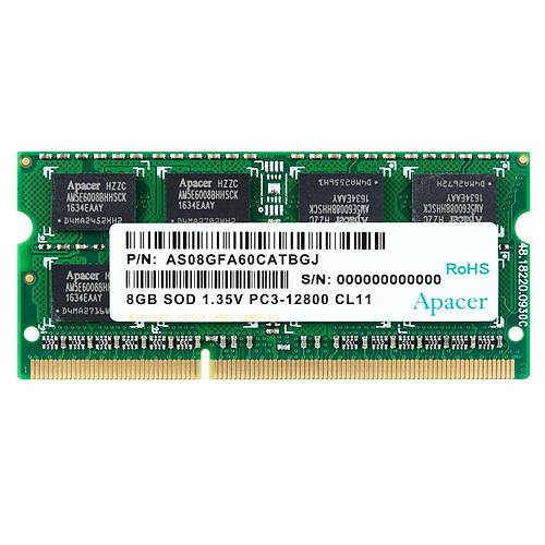 Apacer 8GB (1x8GB) 1600Mhz CL11 DDR3 Notebook SODIMM Ram (DV.08G2K.KAM)
