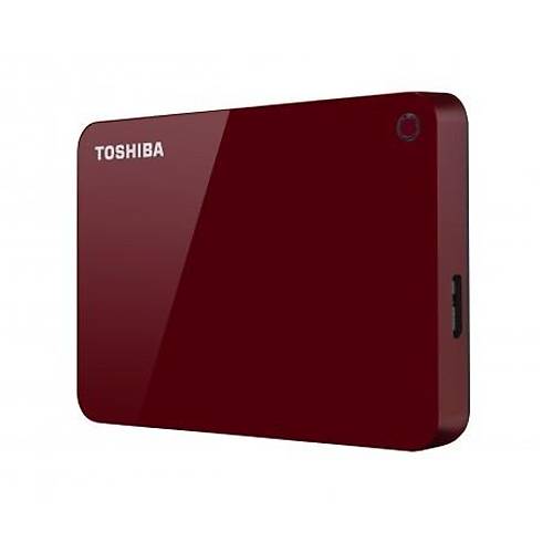 2TB ADVANCE 2.5 USB3.0 TOSHIBA HDTC920ER3AA KIRMIZI (Parola Koruma, Otomatik Yedekleme)
