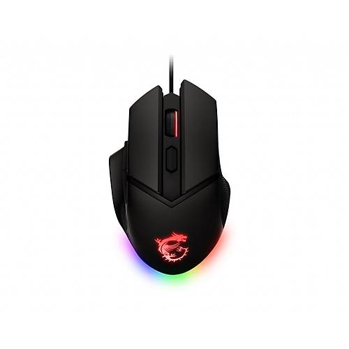 MSI GG CLUTCH GM20 ELITE GAMING MOUSE 6.400 DPI PIXART PAW3309 OPTIK SENSOR RGB LED 2.0M KABLO AYARLANABILIR AGIRLIK USB BAGLANTI OYUNCU FARESI