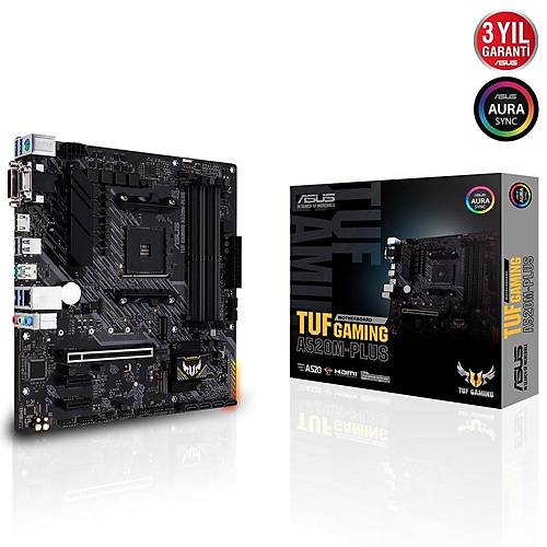 ASUS TUF GAMING A520M-PLUS AMD 4800(O.C)MHz DVI-D HDMI AM4