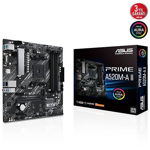 ASUS PRIME A520M-A II 4800MHz(OC) AM4 HDMI mATX