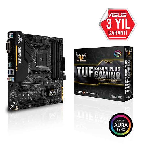 ASUS TUF B450M-PLUS GAMING DDR4 AURA RGB MATX