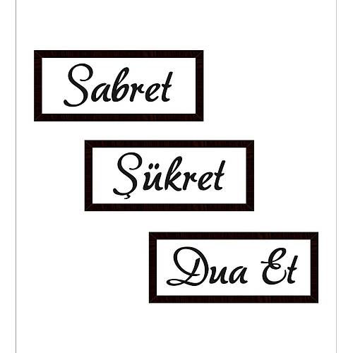 Sabret kret Dua Et 3'l Set - Kaplad Alan 45 x 45 Cm