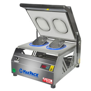 Makpack Oval Tabak Kapatma Makinesi Yemek Paketleme Paslanmaz 177 mm
