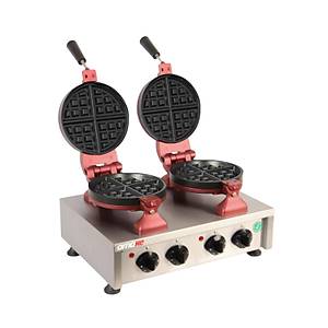 Omake Zamanlay�c�l� �iftli Kare Waffle Makinesi 18 Cm Elektrikli Omk.WFL01.E22.0101.Z5F