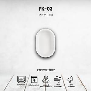 FK-03 TEK PORS�YON KARTON TABAK YEMEK KABI 170x120 mm