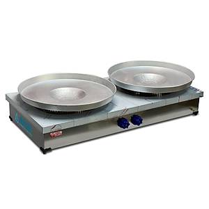 Paslanmaz �iftli Tantuni Oca�� 50x110 Cm Tepsiler Dahil - Do�algaz