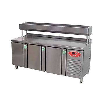 Osimo 3 Kap�l� Pizza ve Salata Haz�rl�k Buzdolab� 200x70x85/135 Cm