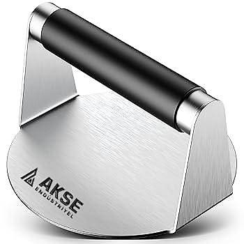 Akse Paslanmaz Smash Burger Ezici Hamburger Presi 14 Cm