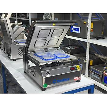 Makpack Kare Tabak Kapatma Makinesi Paslanmaz 110 x 110 mm