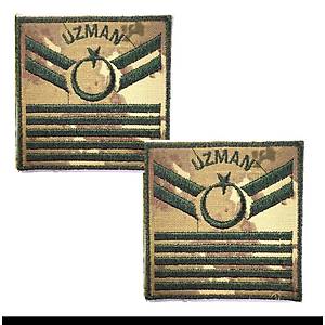 Uzman �avu� 5 Kademe Kamuflaj R�tbe 9cmx9cm (Kara Kuvvetleri)