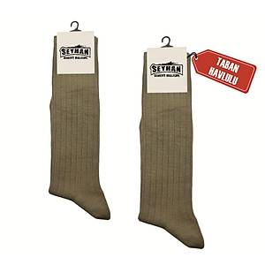 Askeri �orap Haki Renk Diki�siz  �orap - Taban Havlulu - Orjinal �stihkak �orap (2 �ift)