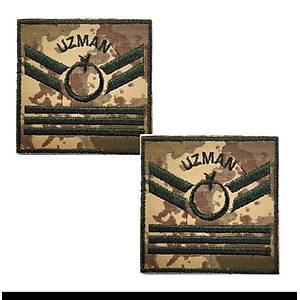 Uzman �avu� 3 Kademe Kamuflaj R�tbe 9cmx9cm (Kara Kuvvetleri)