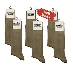 Askeri �orap Haki Renk Diki�siz  �orap - Taban Havlulu - Orjinal �stihkak �orap (6 �ift)