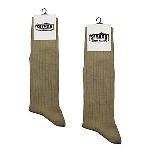 Askeri �orap Haki Renk Diki�siz Yazl�k �orap - �stihkak �orap (2 �ift)