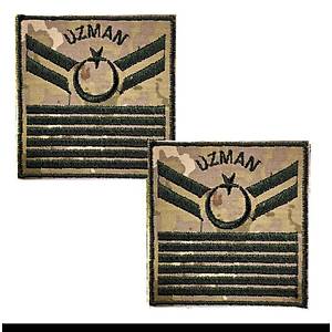 Uzman �avu� 6 Kademe Kamuflaj R�tbe 9cmx9cm (Kara Kuvvetleri)