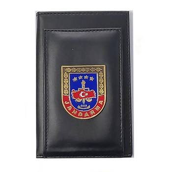 Jandarma Kalemlikli Not Defteri Czdan (Metal Rozet)