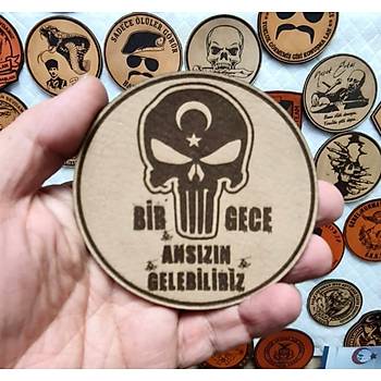 BR GECE ANSIZIN GELEBLRZ - Deri PE - Arma - Askeri Patch