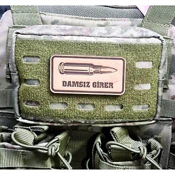 DAMSIZ GRER - Deri PE - Arma - Askeri Patch
