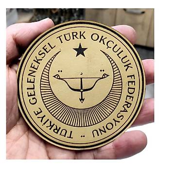 GELENEKSEL TRK OKULUK FEDERASYONU Deri PE - Arma - Askeri Patch