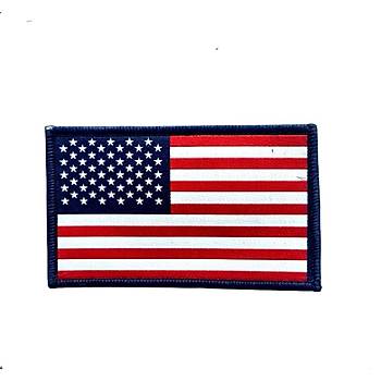 AMERKA Bayrak Pe 11cm x 7 cm Arkas Crtl  - Arma -  Patch