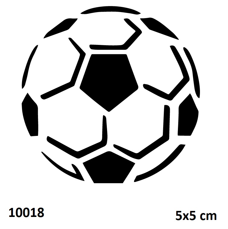 Futbol Topu Geçici Dövme Şablonu Stencil Kalıp