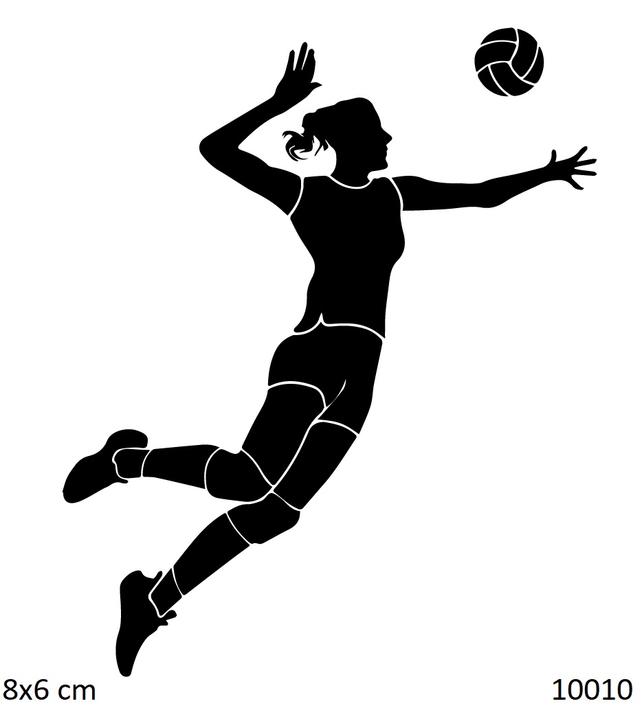 Voleybol Smaç Geçici Dövme Şablonu