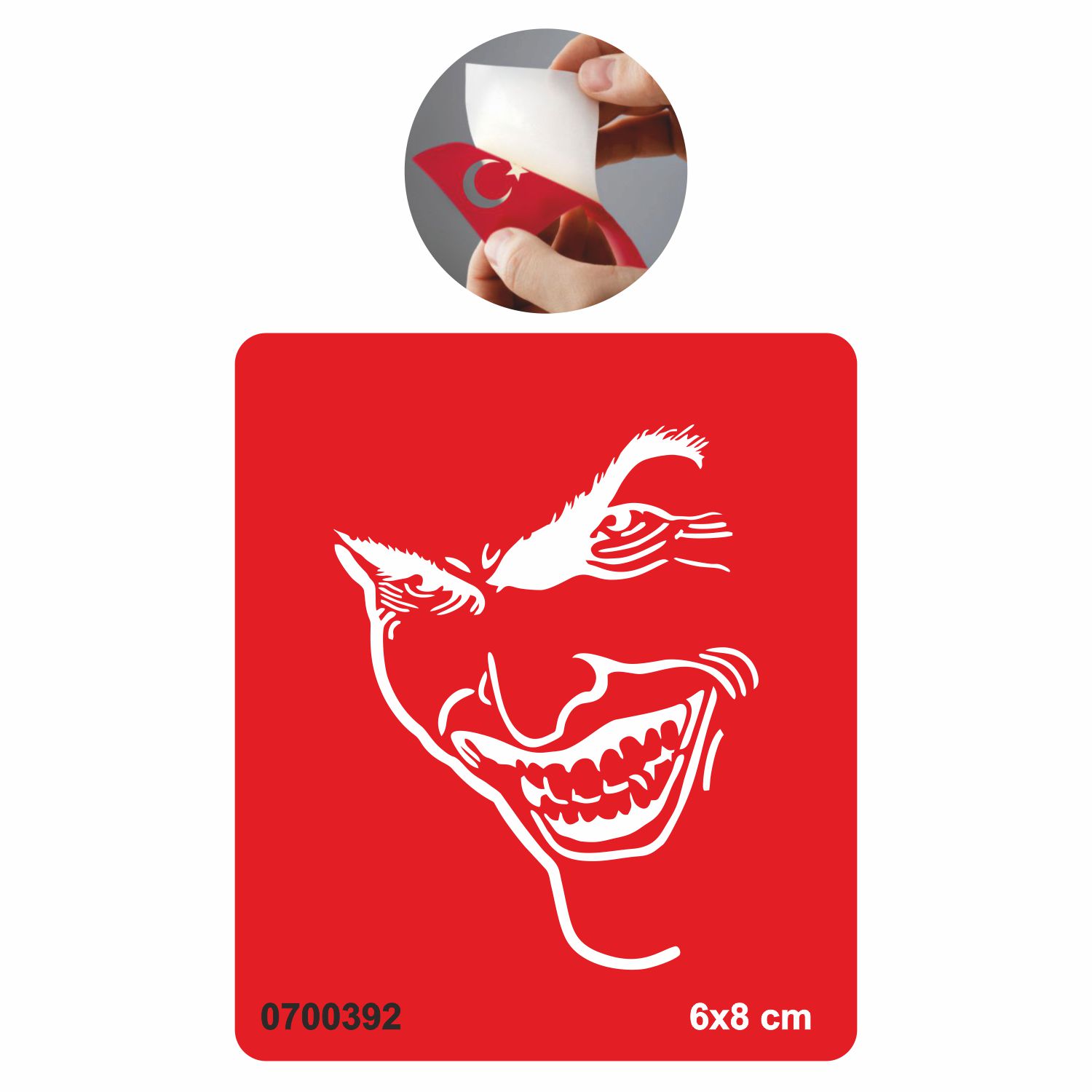 Gerçek Kötü Joker Tattoo Geçici Dövme Şablonları Kına Kalıpları