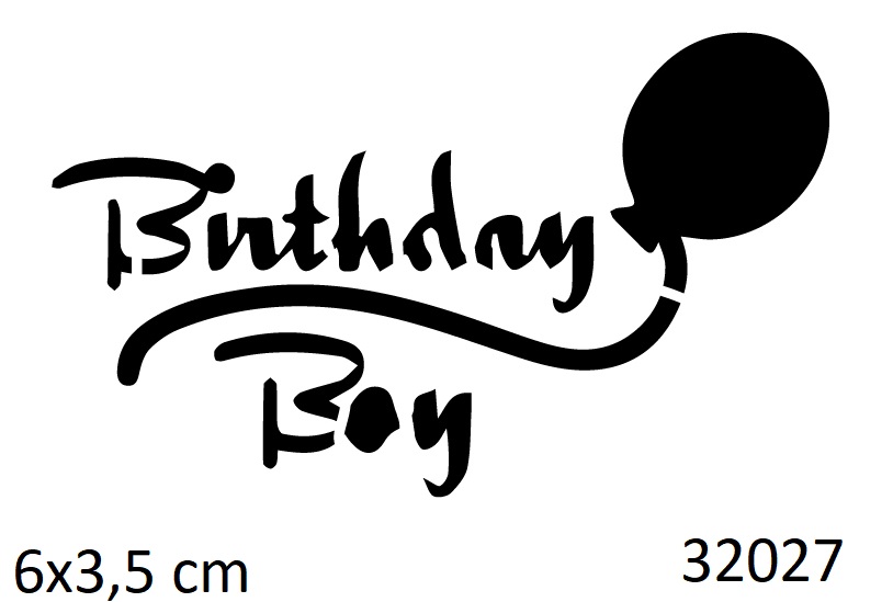 Birthday Boy Doğum Günü Dövmesi Geçici Dövme Şablonu